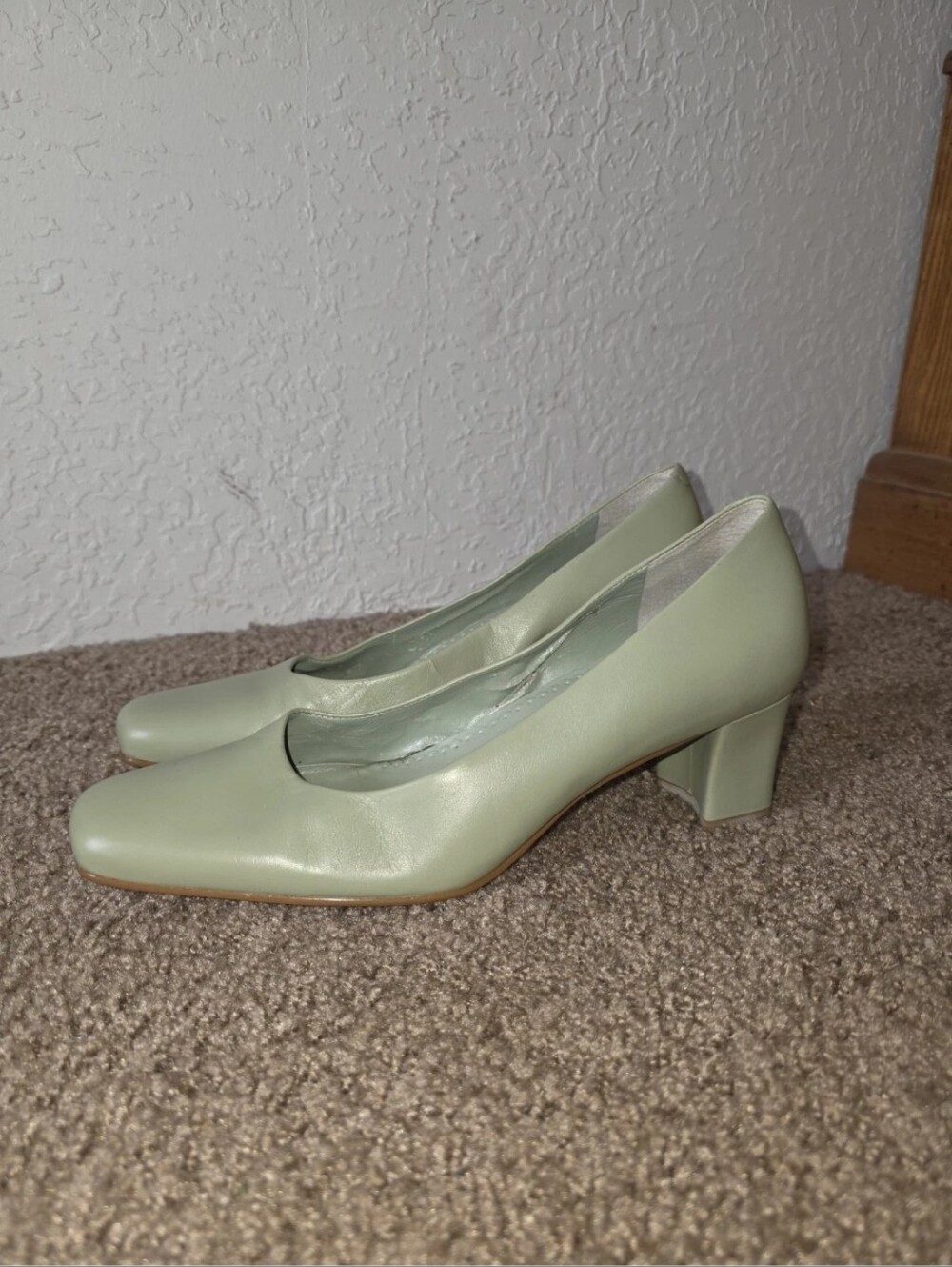 Michelle D Square Toe Block Heels Pumps 8 1/2 M